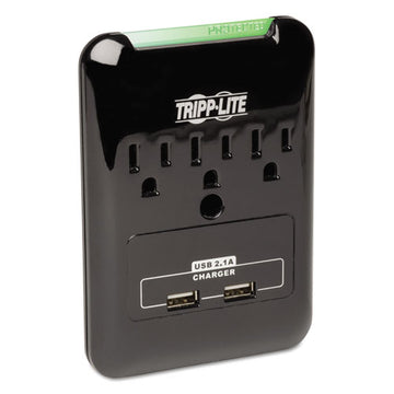 Tripp Lite Protect It! Surge Protector, 3 Outlets-2 Usb, Direct Plug-in, 540 J, Black freeshipping - TVN Wholesale